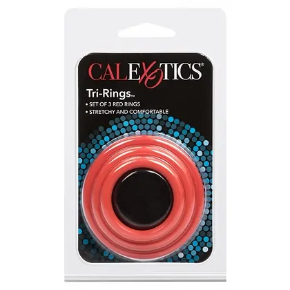 Set Inele Penis Tri-Rings Rosu