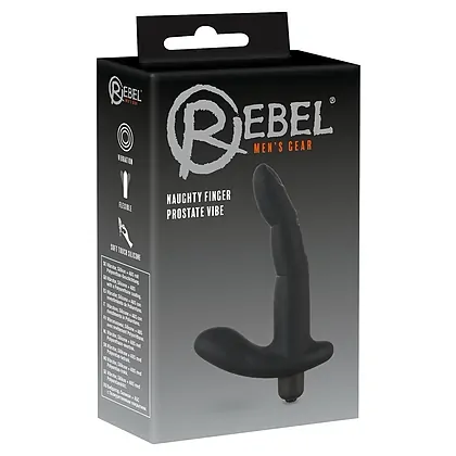 Stimulator Prostata Finger Rebel Naughty Negru