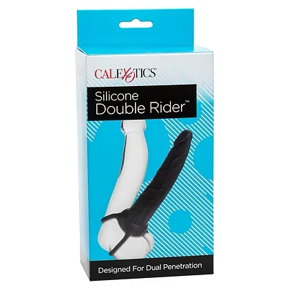 Strap-On Silicone Double Rider Negru