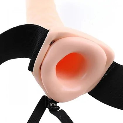 Strap On Vibrating Hollow 20cm