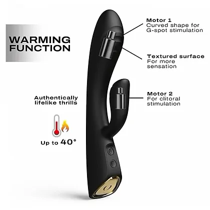 Vibrator Dorcel Flexi Rabbit Heating Negru