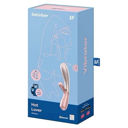 Vibrator Rabbit Hot Lover Heat Silicon 19.9 cm Roz