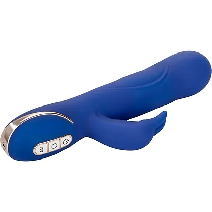 Vibrator Silicone Rotating Rabbit Albastru