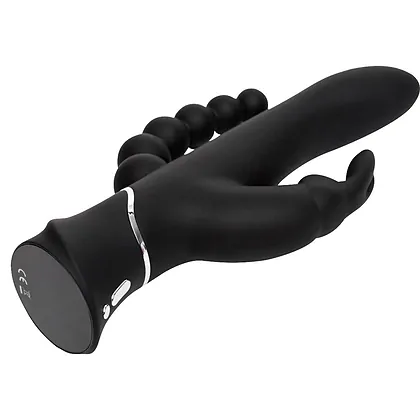 Vibrator Triplu Happy Rabbit Negru