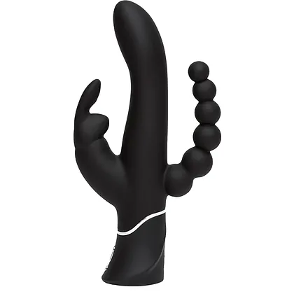 Vibrator Triplu Happy Rabbit Negru