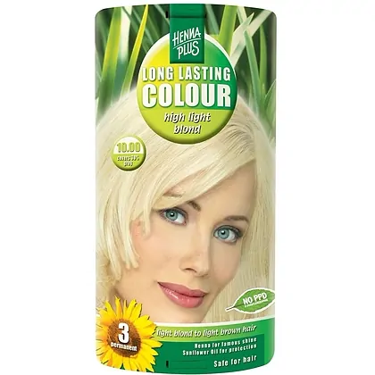 Vopsea par, Long Lasting Colour, 10.00 High Light Blond, Hennaplus